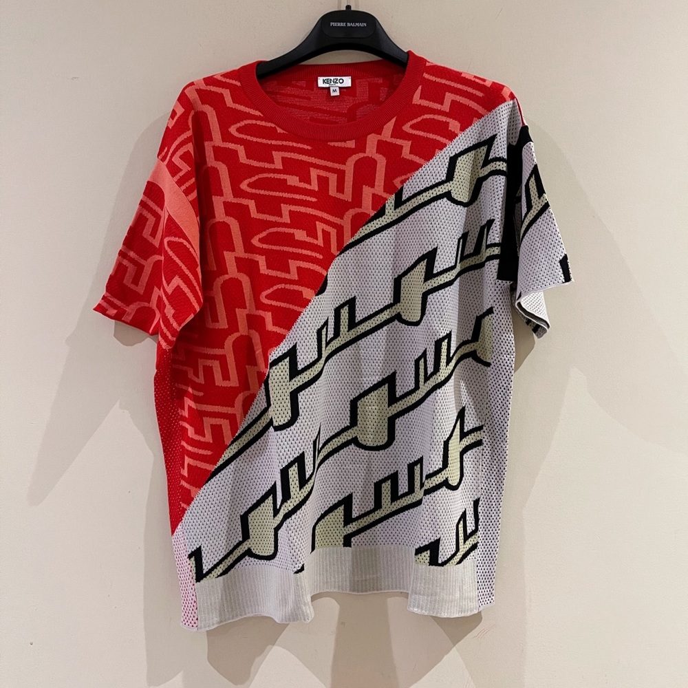 Kenzo Printed short sleeve oversized jumper Sz M